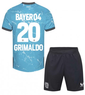 Bayer Leverkusen Alejandro Grimaldo #20 Tredjeställ Barn 2023-24 Kortärmad (+ Korta byxor)